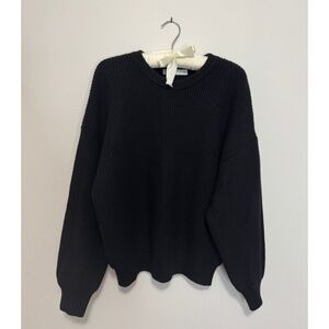 Perfect Zara Black Long Sleeve Knit Sweater Women's XL
